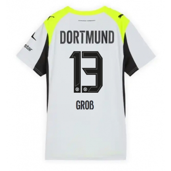 Billige Fotballdrakt Borussia Dortmund Pascal Gross #13 Replika Bortedrakt Dame 2025-26 Kortermet